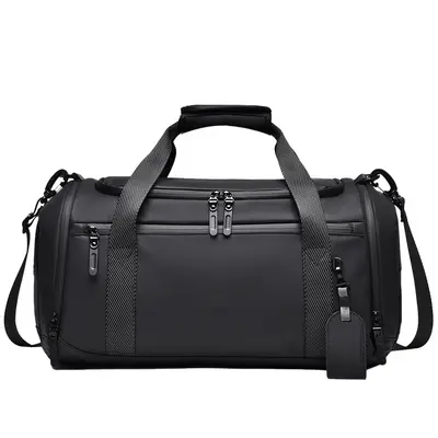 Travel bag with dry and wet shoe compartments, large capacity