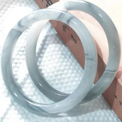 10mm Chalcedon-Armband, weiß, chinesischer Stil, rundes Design - 12