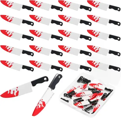 24 Pcs Halloween Knife Acrylic Necklace DIY Jewelry Set