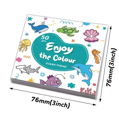Children's Coloring Book 50 Pages, Portable Mini Cartoon Animals - 13