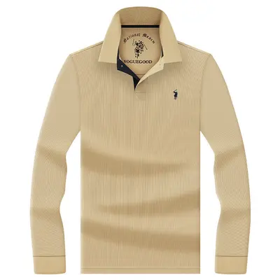 Herren-Langarm-Poloshirt, 100% Baumwolle, atmungsaktiv - 11