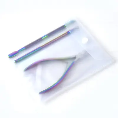 Manicure Set: Cuticle Nippers, Nail Scissors, Stainless Steel Cuticle Pusher