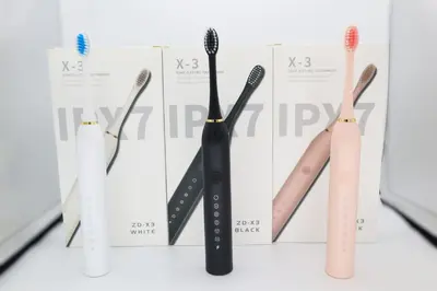 Portable Rechargeable Electric Toothbrush, Waterproof, Soft Bristles - 8