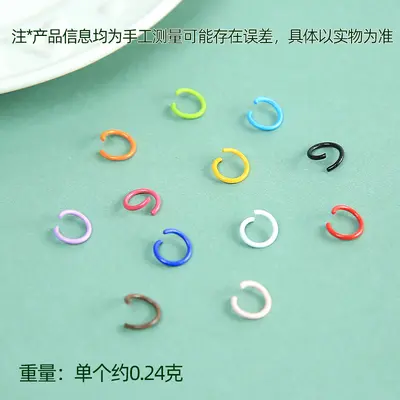 Bunte Zinklegierungs-Biegeringe 10mm und 8mm offen für DIY-Schmuck