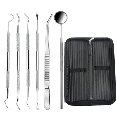 Dental care kit, stainless steel, 6-piece - 7
