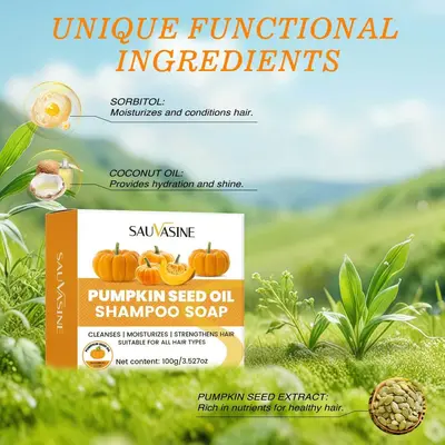 SAUVASINE Kabak Çekirdeği Yağlı Şampuan Sabunu 100 g