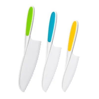 Plastic children's kitchen knife set, vegetable cutting toy
