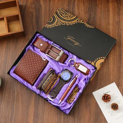 Herrengeschenkset Uhr Geldbörse Gürtel Parfüm Geschäftsgeschenke - 10