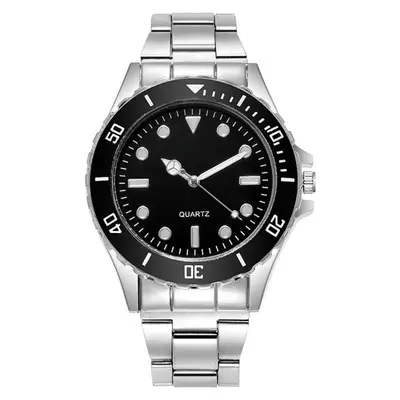 Men's quartz watch, steel band, luminous dial - 6