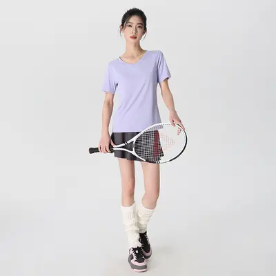 Damen Kühlendes Fitness-Shirt, schmal geschnitten, Yoga-Oberteil mit offenem Rücken