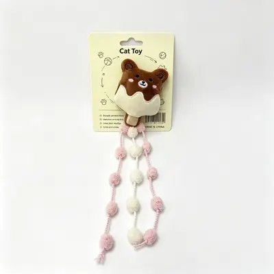 Catnip Teething Cat Toy with Interactive Teaser Wand - 9
