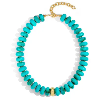 Amazon New Dopamine Colorful Resin Acrylic Beaded Gold Accessories Minimalist Women's Adjustable Necklace - 8