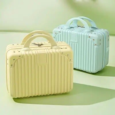 Customized Compact Cosmetic Case Mini 14 Inch Luggage Small Handbag Storage Bag Portable Travel Suitcase Password Trunk