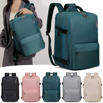 Multifunctional Large Capacity Laptop Backpack, Solid Color - 5