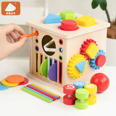 Montessori 8-in-1 Shape and Color Matching Sorting Box, Early Education Toy - 4