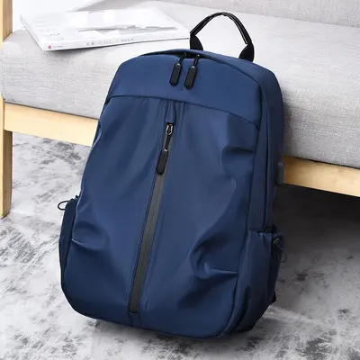 Casual City Backpack Large Capacity Laptop Compartment Waterproof Nylon - 4