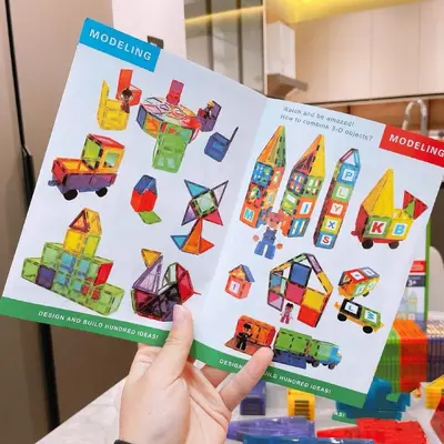 Manyetik Doğa Temalı Pencereli Blok Seti, 7,5 cm Çocuk Eğitici Oyuncak - 3