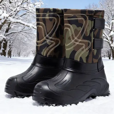 Plus Size Snow Boots, Waterproof, Non-Slip, Fleece-Lined