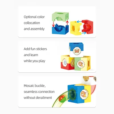 Gravity Exploration DIY Marble Track Toy, Ages 3-8