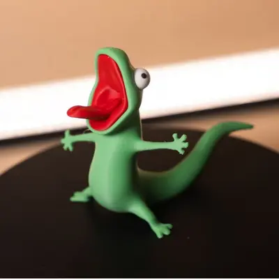 Lizard Meme Wiggling Spring Fidget Lizard Desk Figurine - 2