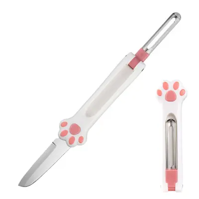 Katzenkrallen-Gemüseschäler, Edelstahl, 2-in-1