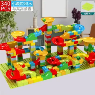 LEGO-Compatible Ball Run Building Blocks with Slide, Ages 3-6 Educational Toy - 3