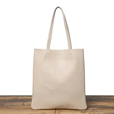 Genuine Cowhide Leather Women's Tote Bag, Large Capacity - 8