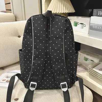 Japanese Style Piano Pattern Women's Backpack for High School and College - 3