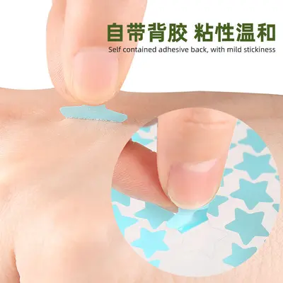 40 Pieces Star-Shaped Acne Patch Hydrocolloid Pus-Absorbing Acne Stickers Isolation Makeup Lightweight Concealer Day and Night Acne Patch Wholesale