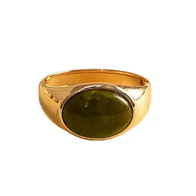 Striated gold bracelet, round, wrinkled design - 6