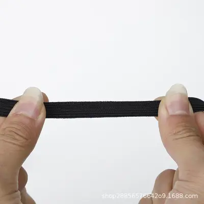 Single-Row High-Strength Elastic Band, Imported Latex, 3-12 mm, White and Black - 4