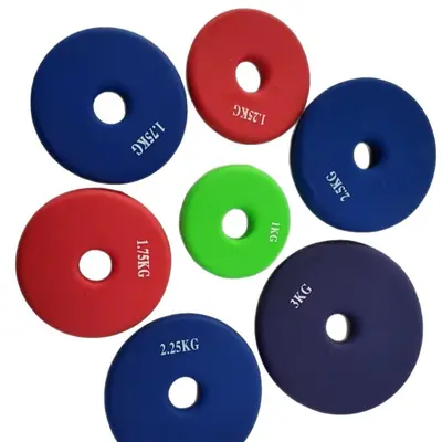 Colorful vinyl-coated dumbbell set, fitness shaping, adjustable