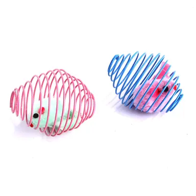 新款 笼中鼠猫玩具 毛绒纯色老鼠可爱造型小猫咪宠物玩具厂家批发 - 2