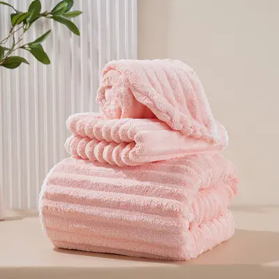 Candy-Streifen Saugfähiges Handtuchset Bad Haartrocknung - 9