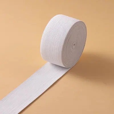 Black Flat Elastic Rubber Band 10 cm Wide, 5 cm Thick - 8