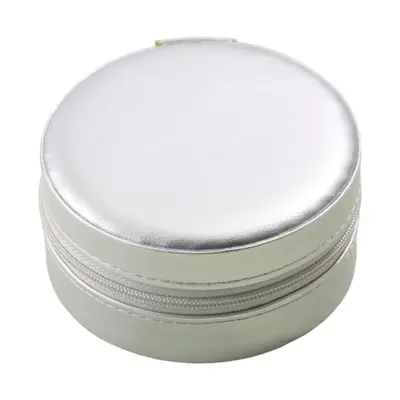 Runde tragbare Schmuckschatulle PU Schmuck-Aufbewahrungsbox Schmuck-Ohrringe-Ring-Organizer grenzüberschreitender Bestseller für den Außenhandel - 9