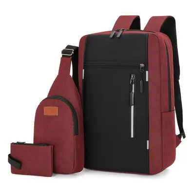 3-Piece Backpack Set with USB Charging, 16 Inch Laptop Compartment, Oxford Fabric - 9