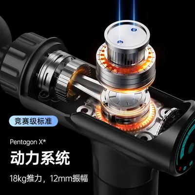 跨境新款电动触控筋膜枪按摩器充电专业级肌肉放松震动按摩枪工厂
