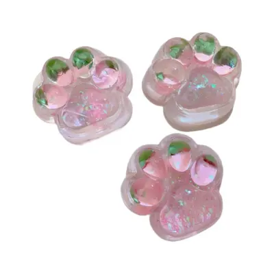 Transparent Cat Paw Soft Toy, Ultra-Soft TPR Silicone Plush with Muddy Texture