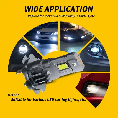 H7/9005/9006/H11 Car LED Headlight Bulb, Plug and Play, Integrated Driver