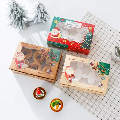 Weihnachts-Kuchenverpackungsbox für Muffins, 4, 6 oder 12 Stück - 4