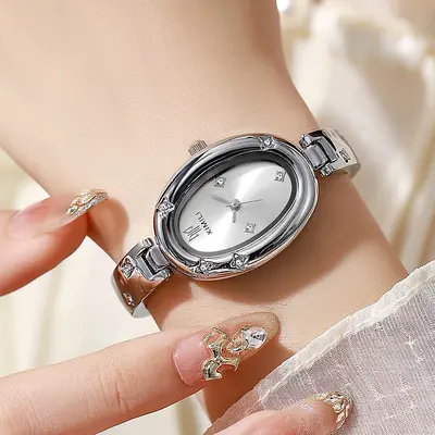 Damenuhr, strass-besetzt, Armband-Design - 11