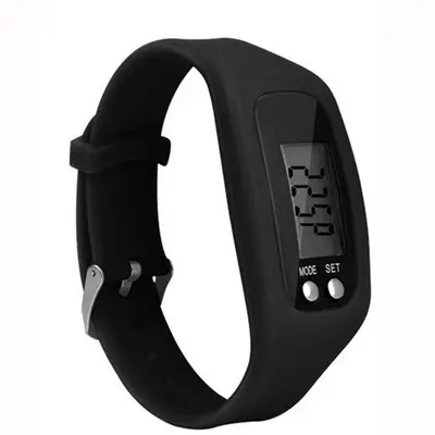 Silicone Digital Pedometer Bracelet Watch with Multifunction LED Display - 13