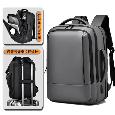 Expandable Men's Backpack, Waterproof, 17.3-Inch Laptop Compartment - 10