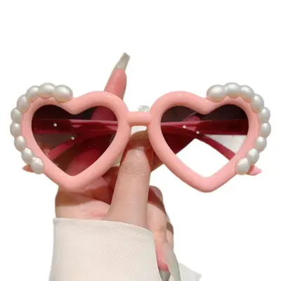 Children's Heart-Shaped Sunglasses Cute Performance Photo Prop - 5
