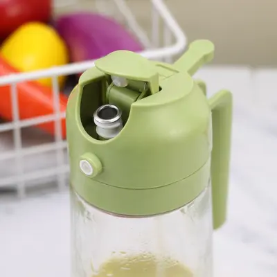 Glass oil spray bottle, 2-in-1 portable dispenser