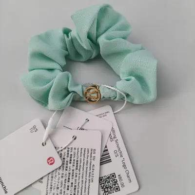Elastic Ponytail Hair Tie with Metal Logo - 11