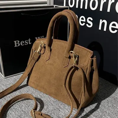 Women's Retro Single Shoulder Crossbody Bag, Large Capacity, Autumn Winter - 2