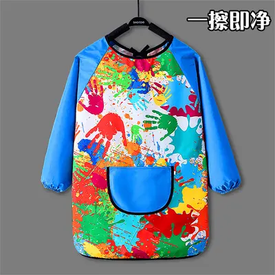 Waterproof Long-Sleeve Children's Painting Smock, Back-Opening - 8