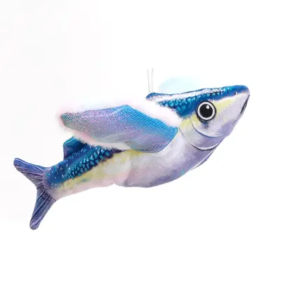 Plush Cat Toy with Electric Fish Tail, Sound and Swatting Action - 12